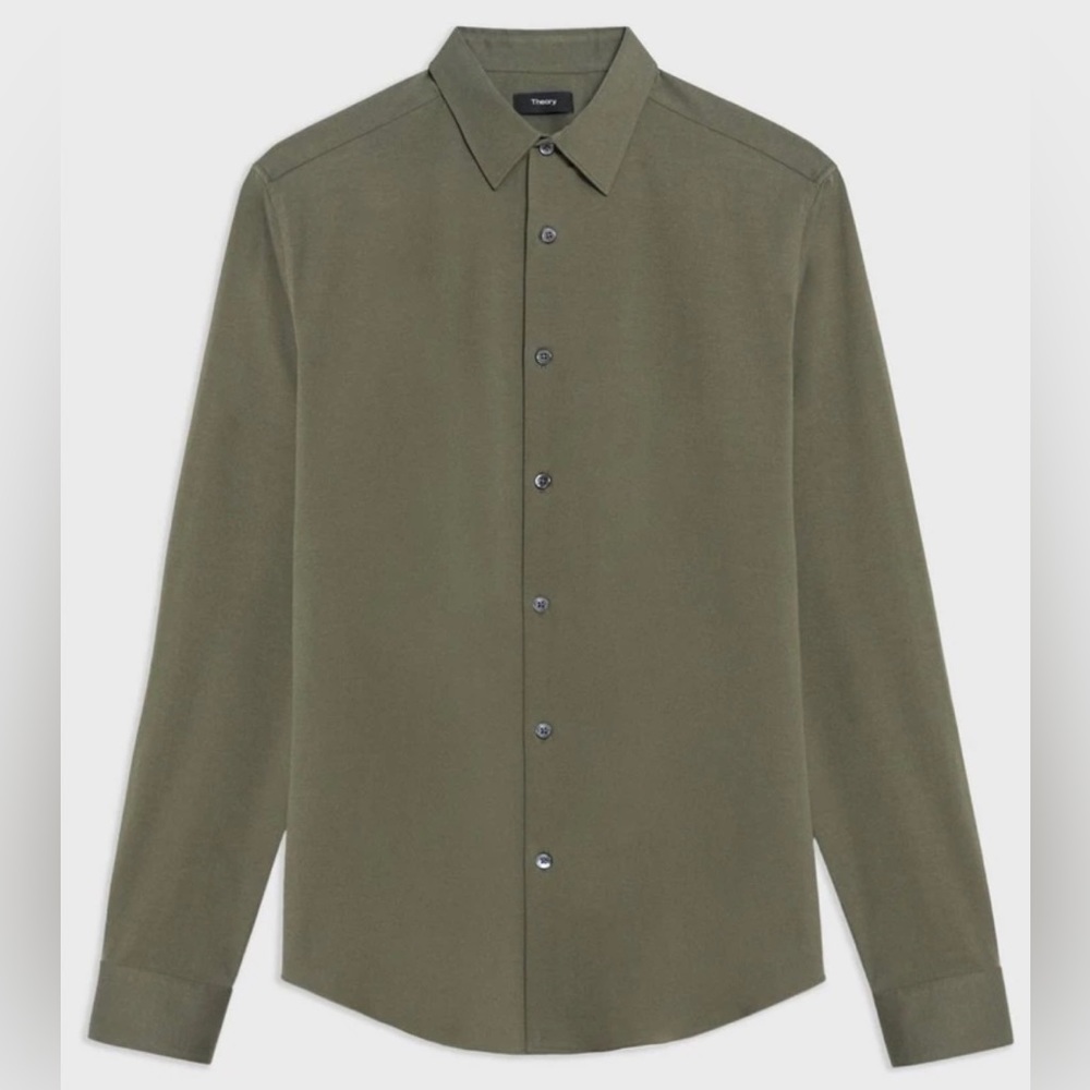 Theory Shirt in Precision Pointe - S, Green